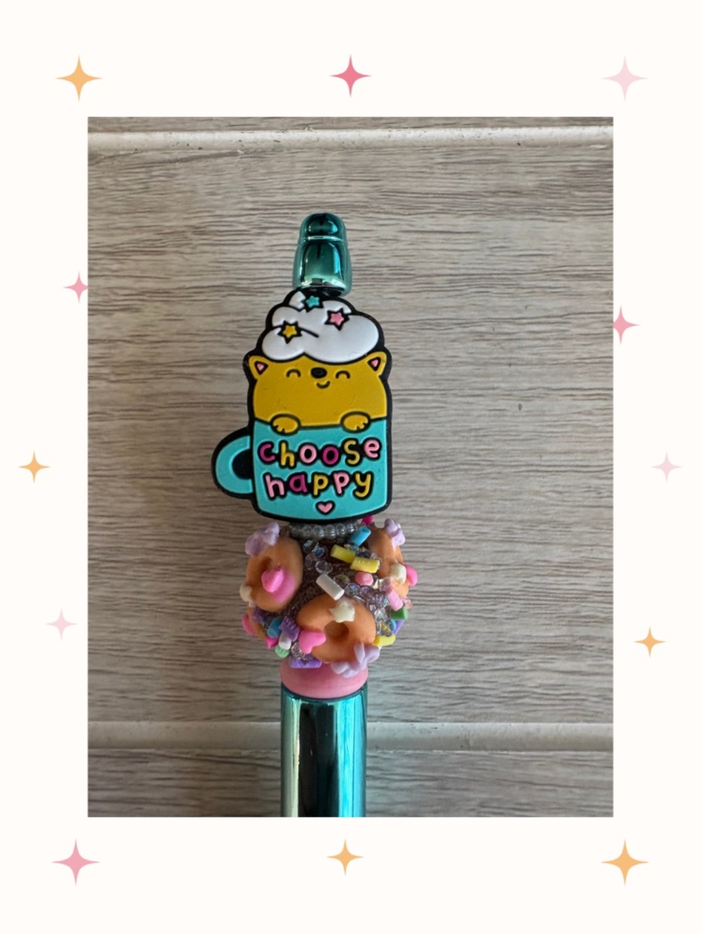 Handmade Choose Happy Treat Beaded Pen